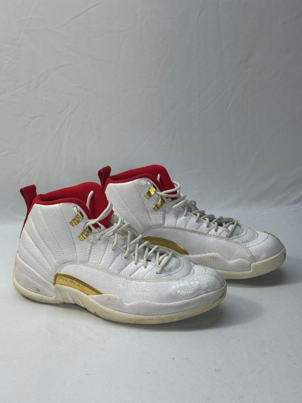 Nike Air Jordan 12 Retro 'FIBA' Men's Sneakers White Red, Size 9
